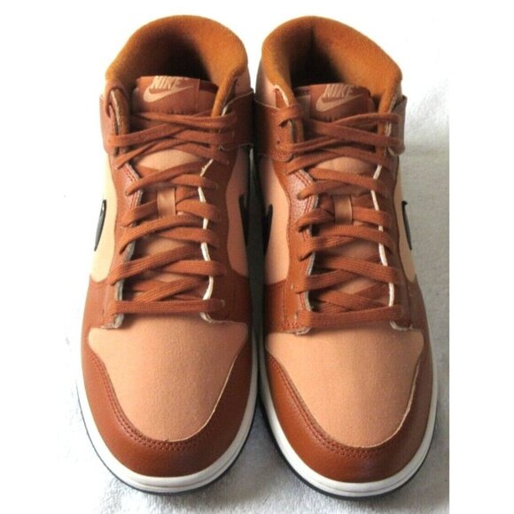 Nike Men's Dunk Mid Amber Brown Black Dark Russet Shoes Sizes DZ2533 200 NIB - Picture 3 of 5